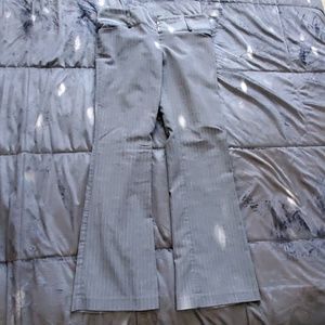 Grey pinstripe slacks